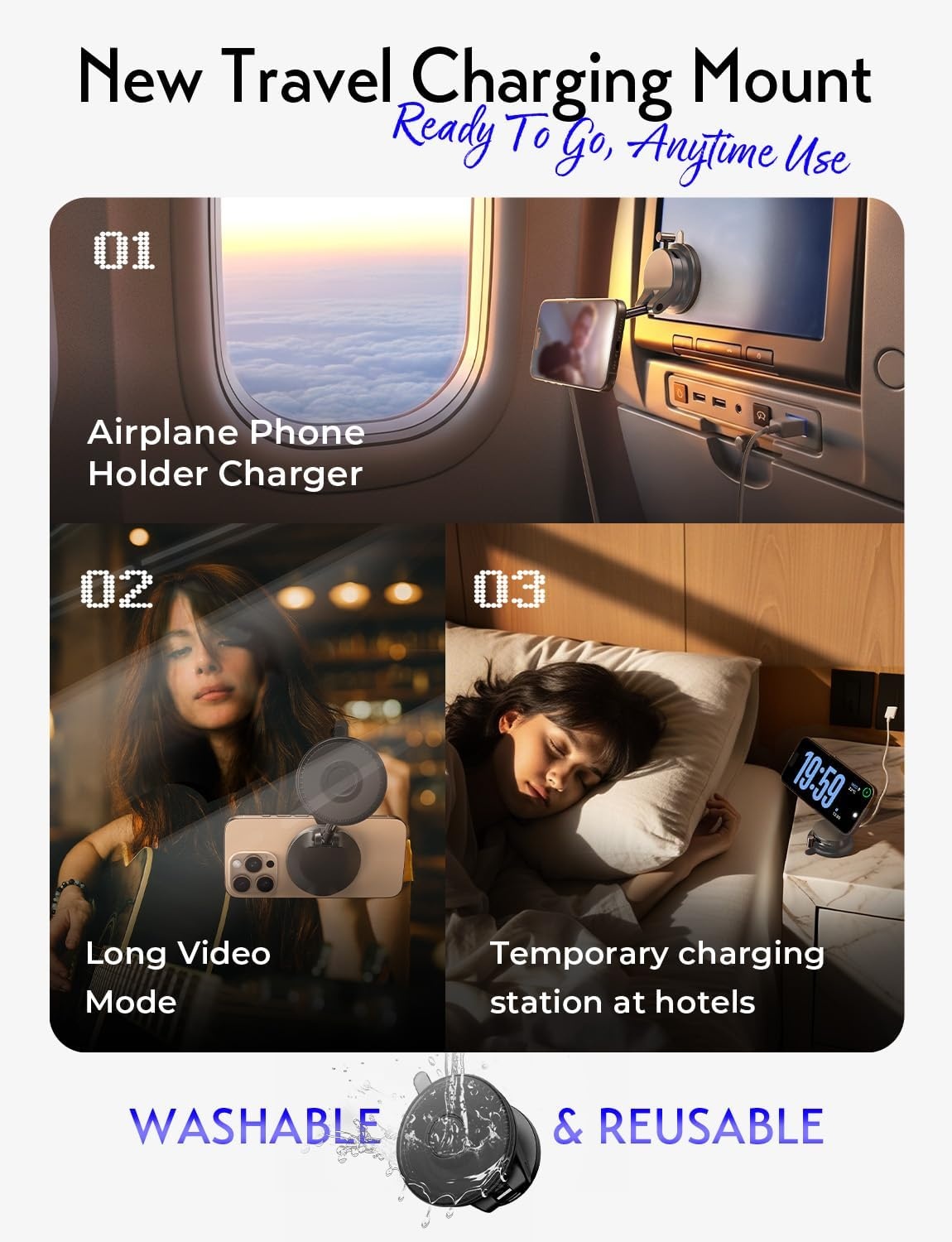 image:imageLISEN 15W MagSafe Car Mount Charger Magnetic Wireless Car Phone HolderCarbon Fiber