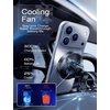 LISEN for Qi2.2 25W MagSafe Car Mount Charge,Cooling Fan,95W Fast Adapter(Black)