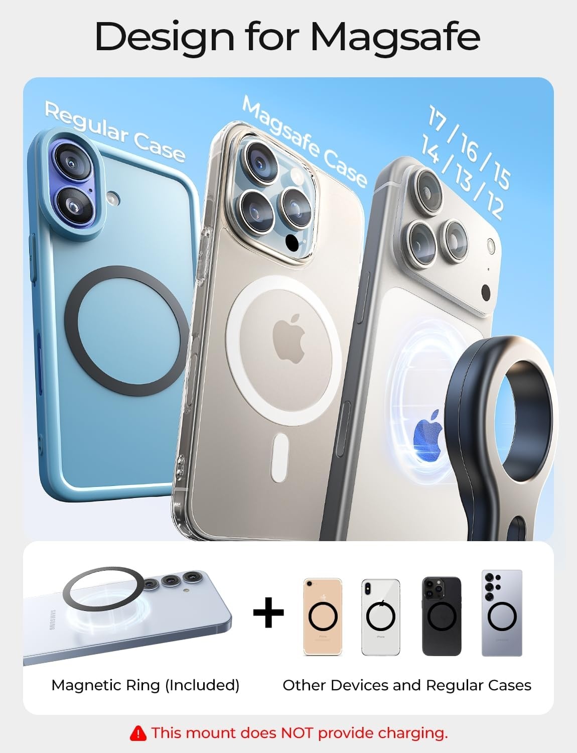 image:imageLISEN for MagSafe Car Mount Magnetic Phone Holder for Car Vent Phone Mount Super Magnetic Car Phone Mount Air Vent Hands Free Phone Mount Gifts Car Phone Holder Magnetic for iPhone 17 Pro Max 16Black