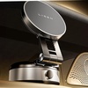 LISEN Portable for iPhone 17 Electric Vacuum Suction Phone Holder for Car MagSafe, Magnetic Phone Holder for Car Suction Cup Phone Mount Foldable for iPhone 17 Pro Max Air /16/15/14/13/12 Kits(silver)