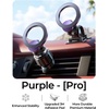 LISEN for MagSafe Car Phone Mount -Strong Magnets Magnetic Phone Holders for Your Car 2-in-1 Vent Dashboard Magnet Cell Phones Holder Mounts Car Accessories Gifts for Men Women fit iPhone, Black(Purple)