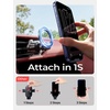 LISEN for MagSafe Car Phone Mount -Strong Magnets Magnetic Phone Holders for Your Car 2-in-1 Vent Dashboard Magnet Cell Phones Holder Mounts Car Accessories Gifts for Men Women fit iPhone, Black(Carbon Fiber)