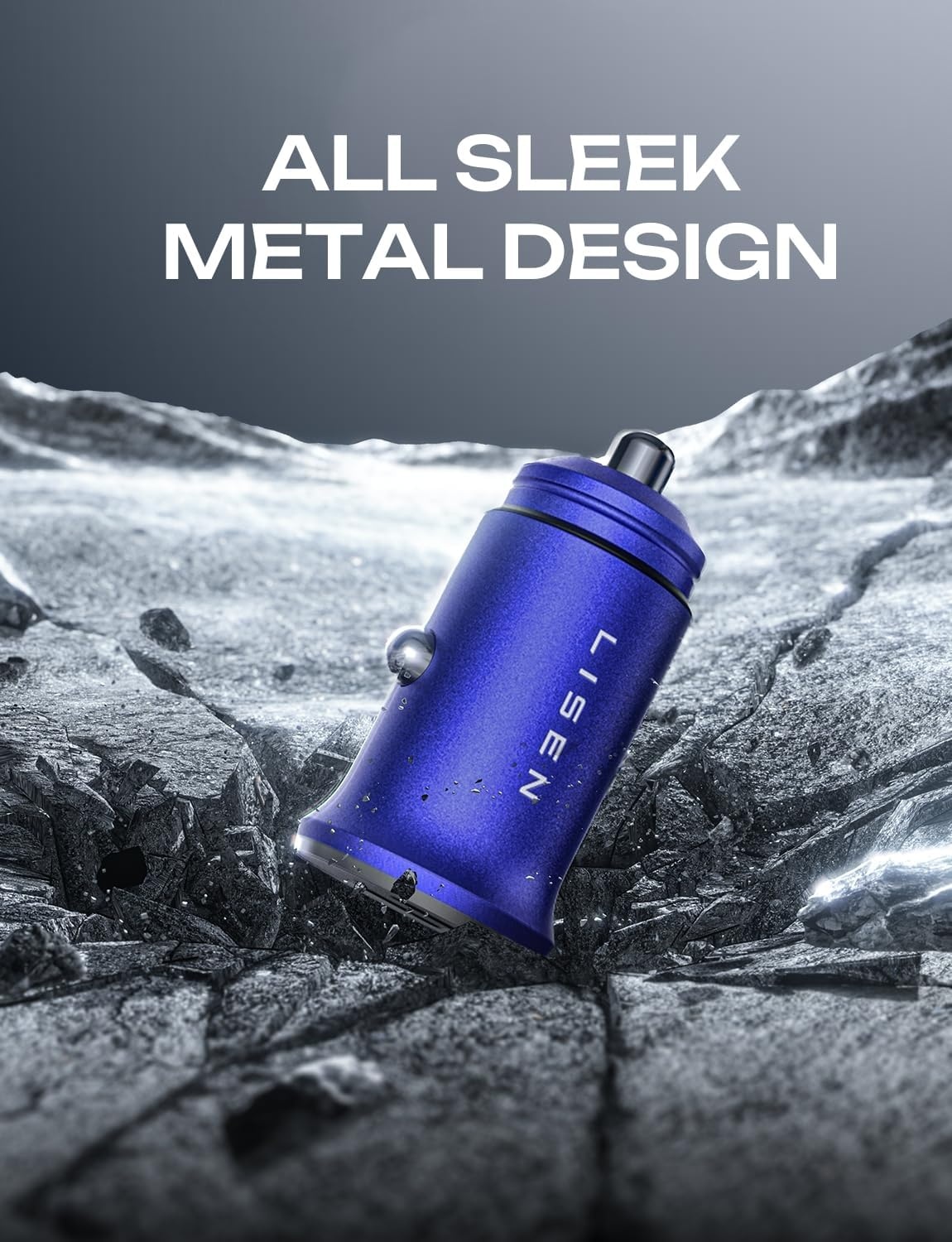 image:imageLISEN 90W Car Charger USB C Fast ChargeUSB C Car Charger for iPhone 17 ProBlue