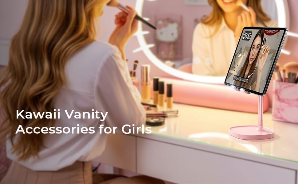 image:imageLISEN Cell Phone Stand iPhone Holder for Desk Pink Gifts Gadgets OrganizerA Pink