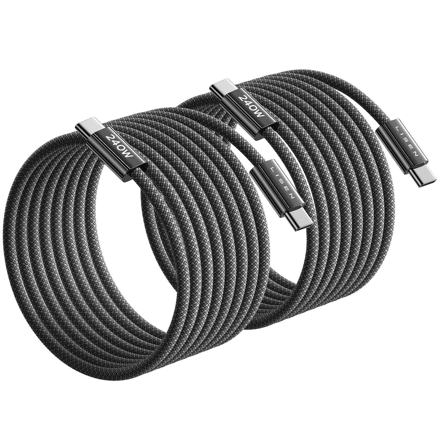 image:imageLISEN USB C to USB C Cable 240W Fast Charging Type C Charger Cord 66FTBlack