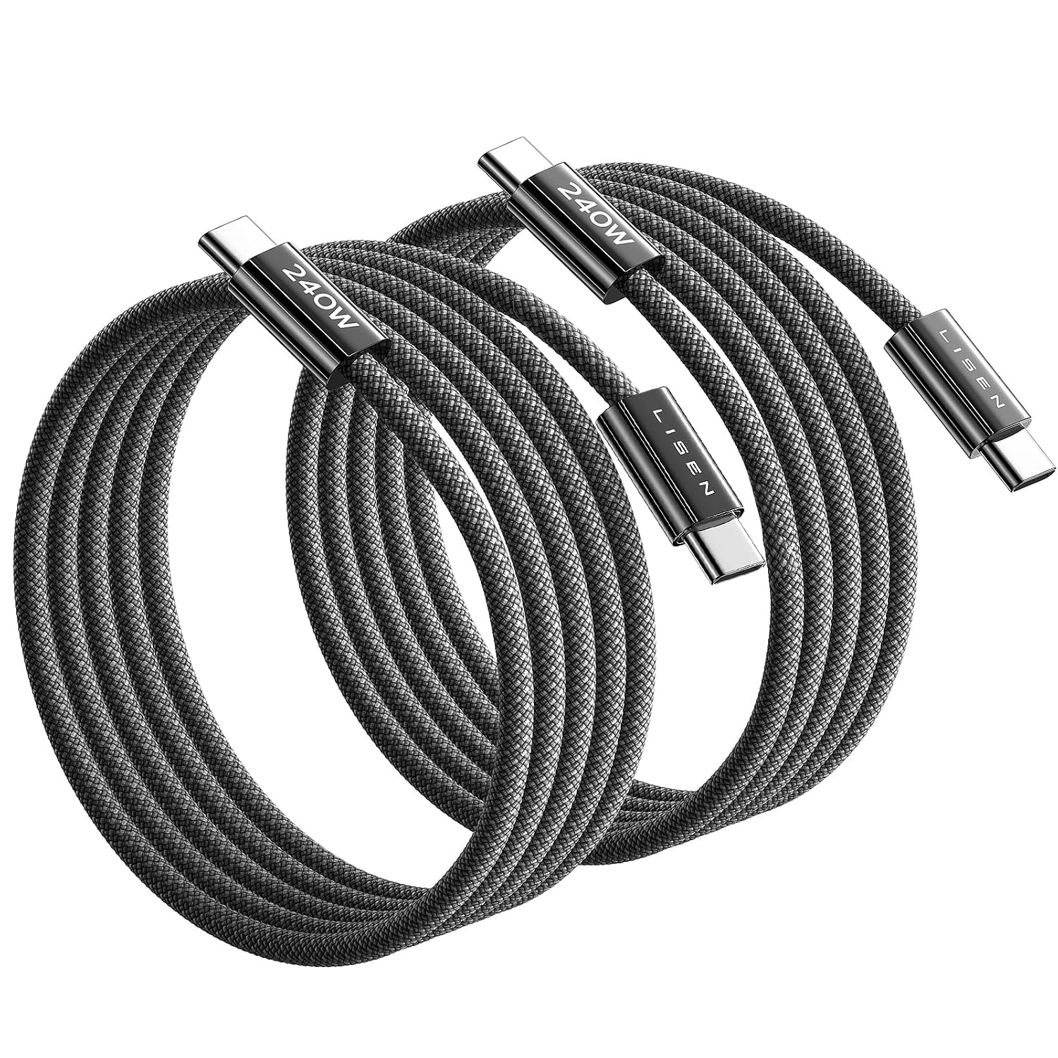 image:imageLISEN USB C to USB C Cable 240W Fast Charging Type C Charger Cord 66FTBlack