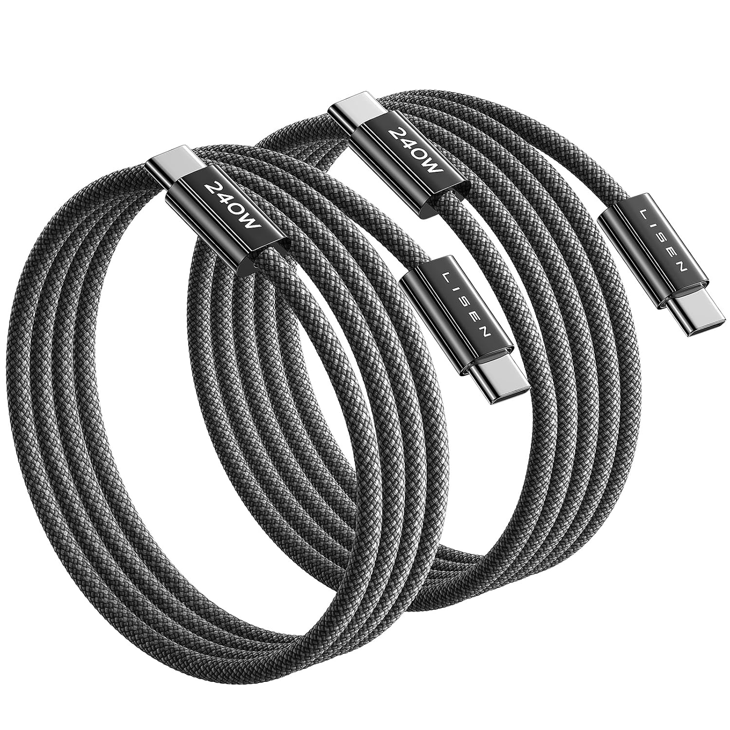 image:imageLISEN USB C to USB C Cable 240W Fast Charging Type C Charger Cord 66FTBlack