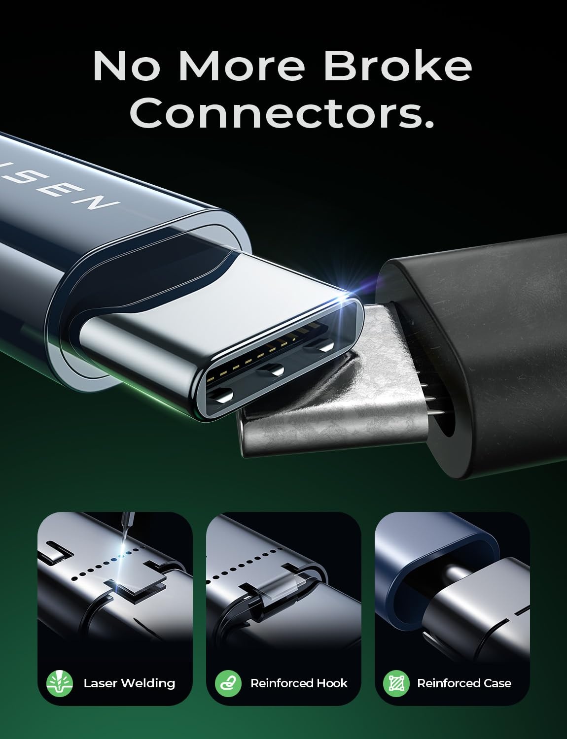 image:imageLISEN USB C to USB C Cable 240W Fast Charging Type C Charger Cord 66FTMidnight