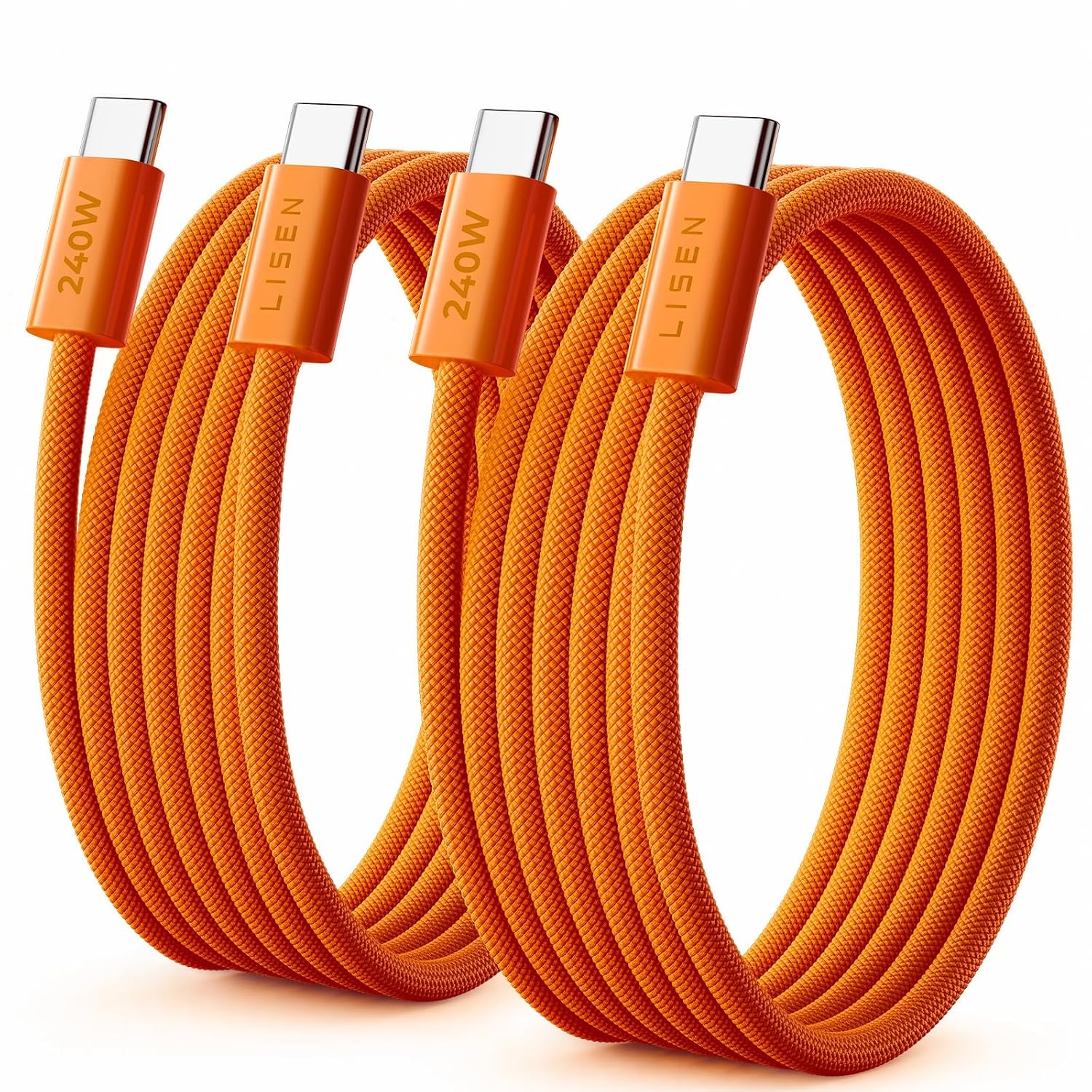 image:imageLISEN USB C to USB C Cable 240W Fast Charging Type C Charger Cord 66FTOrange