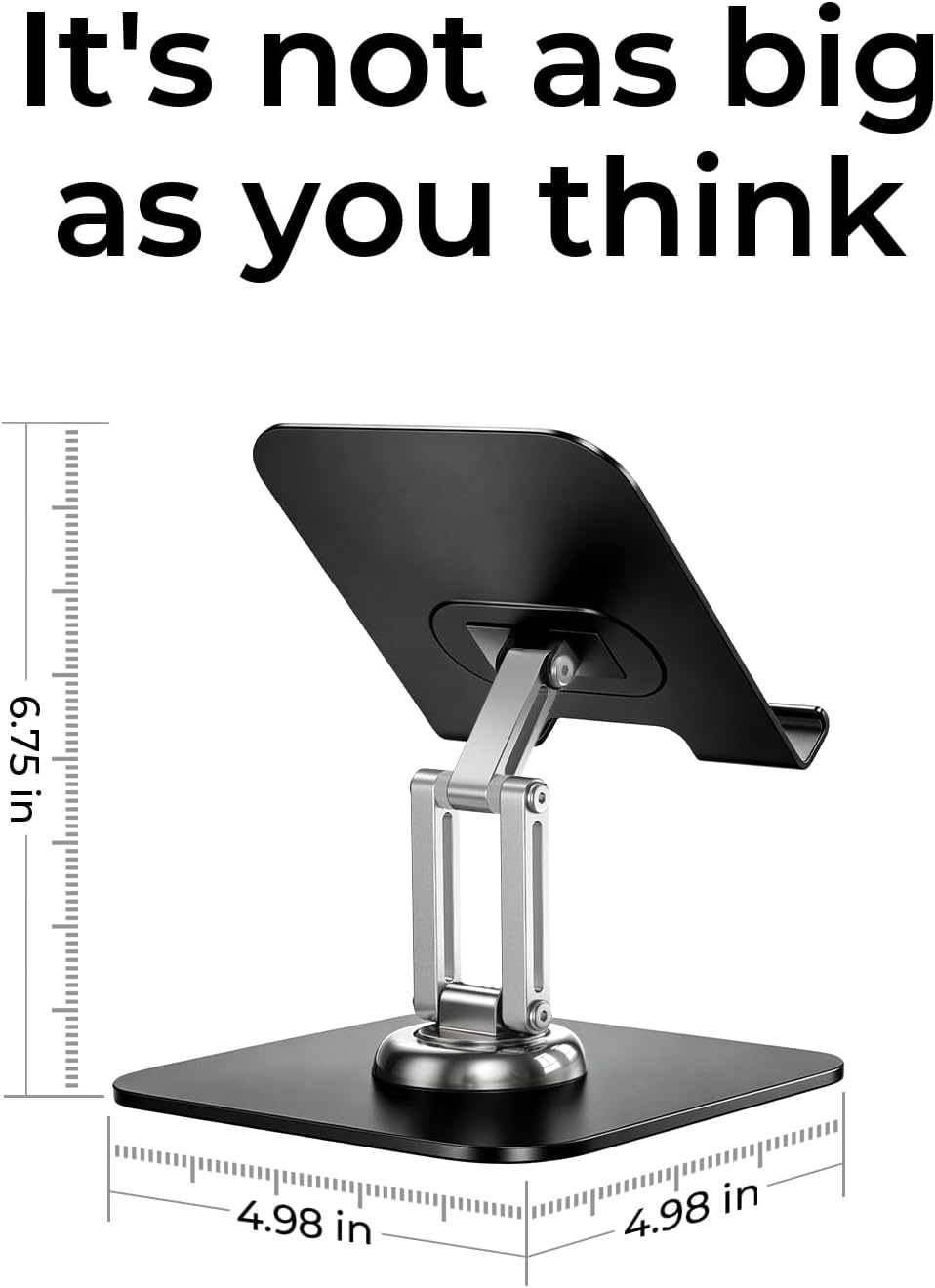 image:imageLISEN for iPad Stand Holder Aluminum Tablet Stand Holder for iPadBlack