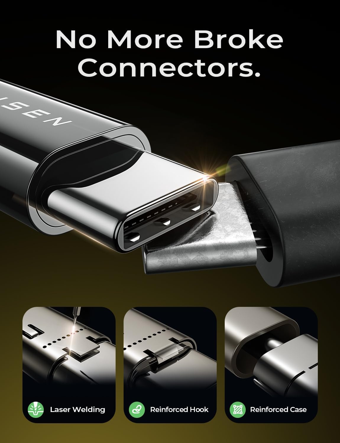 image:imageLISEN for iPhone 16 15 USB C to USB C Fast Charging 60W USB C Cable Type C Fast Charging Cable for iPhone 16 15Samsung Galaxy S25 Ultra Plus S24 S23 iPad Pro 13 129inch iPad Air 5White 3Pack 6FTBlack