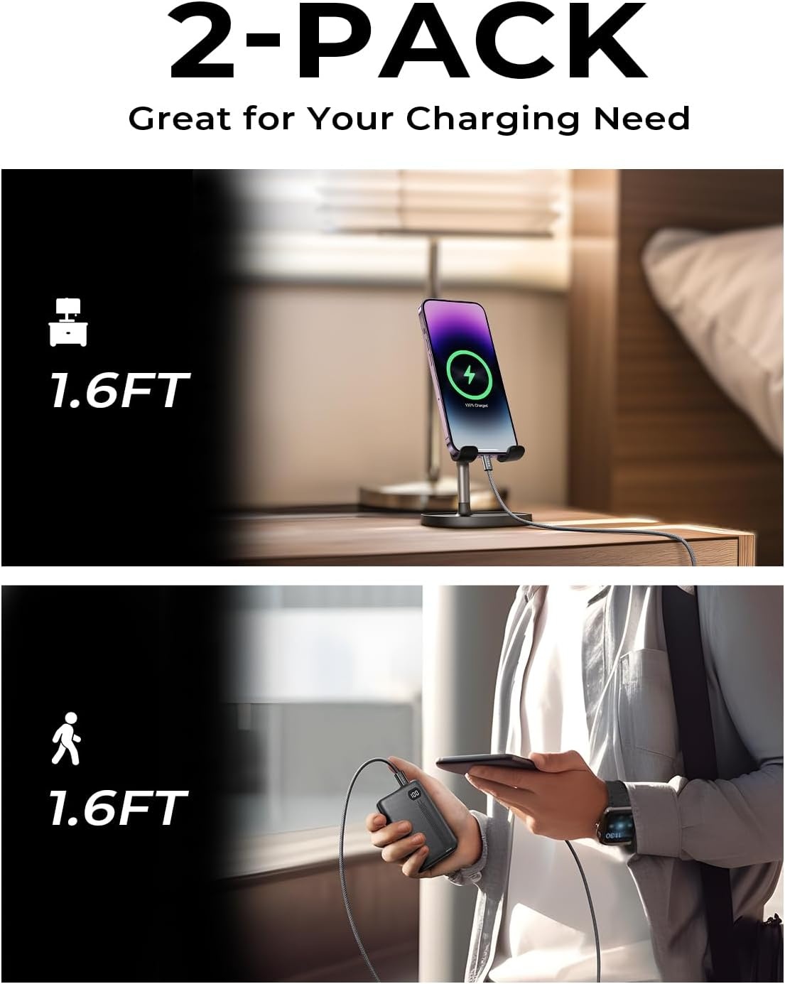 image:imageLISEN for iPhone 16 15 USB C to USB C Fast Charging 60W USB C Cable Type C Fast Charging Cable for iPhone 16 15Samsung Galaxy S25 Ultra Plus S24 S23 iPad Pro 13 129inch iPad Air 5White 3Pack 6FTBlack