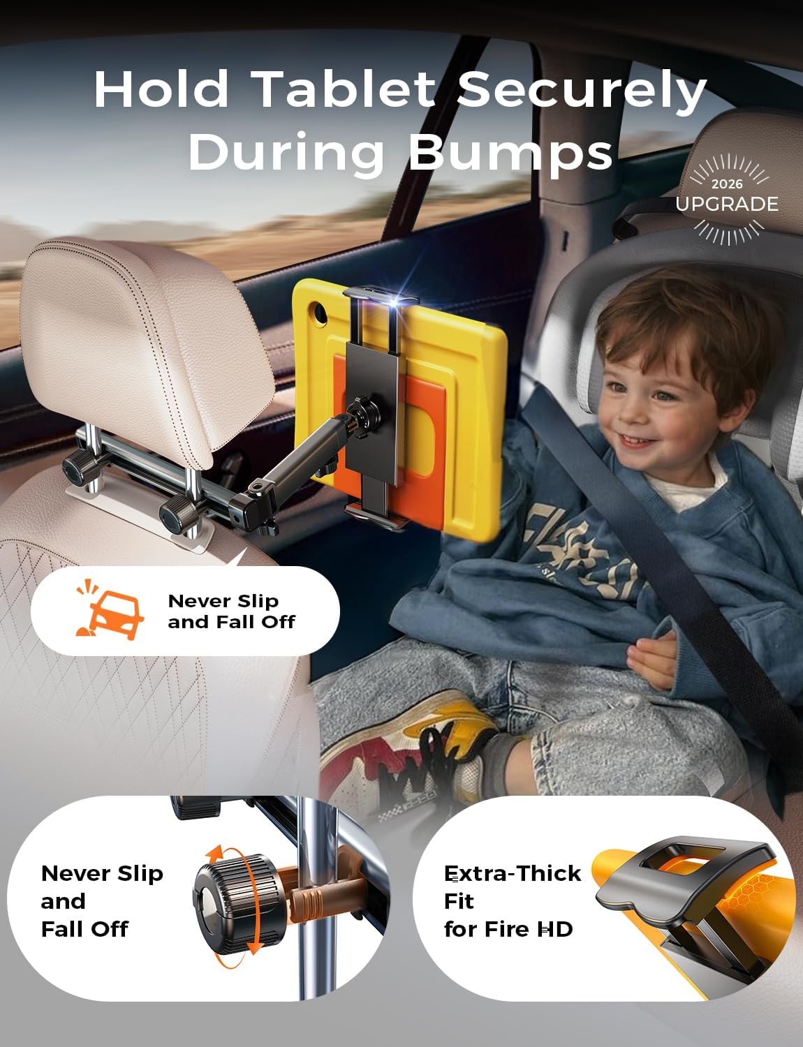 image:imageLISEN iPad Holder for Car Tablet Mount Road Trip Essentials Kids Back Seat4711