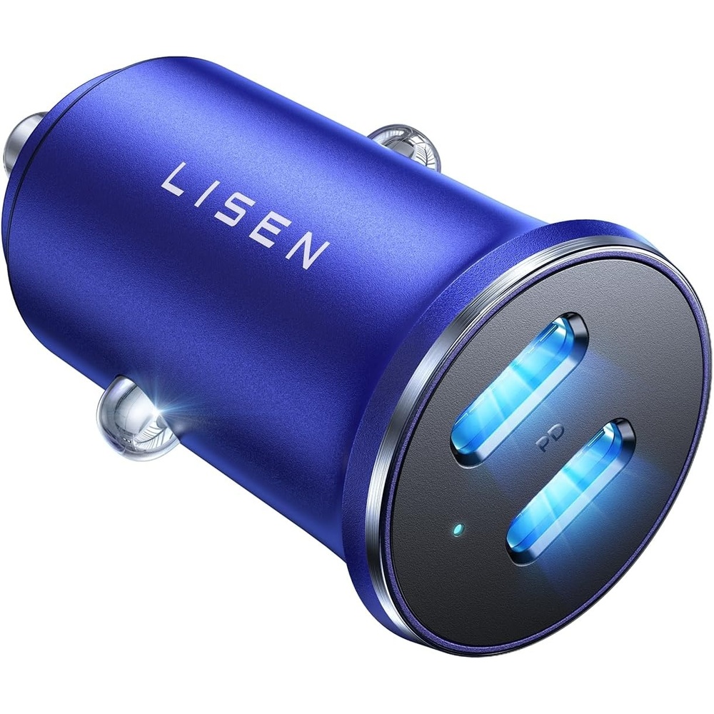 image:imageLISEN 90W Car Charger USB C Fast ChargeUSB C Car Charger for iPhone 17 ProBlue