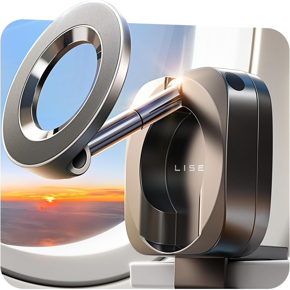 image:imageLISEN Airplane Travel Essentials for Flying Airplane Phone Holder for DeskBlack