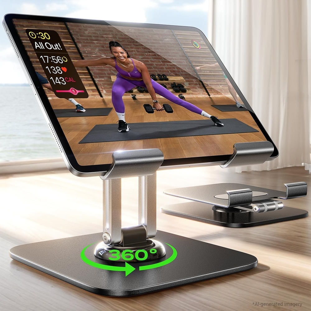 image:imageLISEN for iPad Stand Holder Aluminum Tablet Stand Holder for iPadBlack