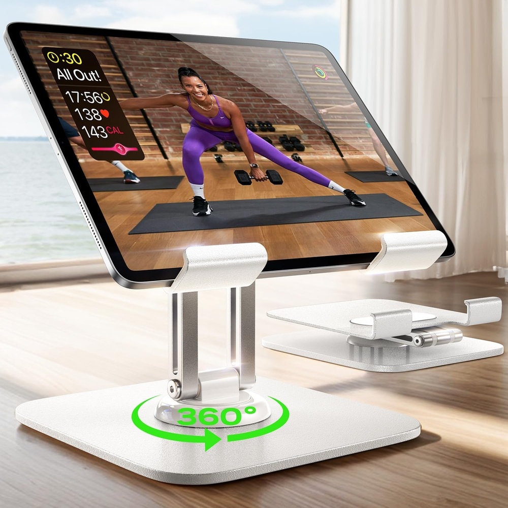 image:imageLISEN for iPad Stand Holder Aluminum Tablet Stand Holder for iPadWhite