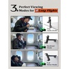 Airplane Travel Essentials (LED) Phone Stand Holder 2026 Small Phone Tripod Mount with Light | 360°180° Tilt Adjustable Smartphone Clamp Holder with Cold Shoe and 1/4″ Screw Mount for iPhone & Android(Black)