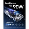 LISEN 90W Car Charger USB C Fast Charge,USB C Car Charger for iPhone 17 Pro(Blue)