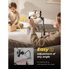 LISEN Cell Phone Holder for Bed Desk, Overhead Phone Mount iPhone Recording(Black)