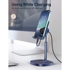 LISEN Cell Phone Stand iPhone Holder for Desk, Pink Gifts Gadgets Organizer(Blue)