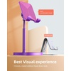 LISEN Cell Phone Stand iPhone Holder for Desk, Pink Gifts Gadgets Organizer(Dark Purple)