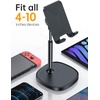 LISEN Cell Phone Stand iPhone Holder for Desk, Pink Gifts Gadgets Organizer(Full Black)