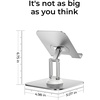 LISEN for iPad Stand Holder, Aluminum Tablet Stand Holder for iPad(White)