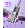 LISEN for iPhone 16 15 USB C to USB C Fast Charging, 60W USB C Cable Type C Fast Charging Cable for iPhone 16 15,Samsung Galaxy S25 Ultra Plus S24 S23 iPad Pro 13 12.9inch, iPad Air 5,White 3Pack 6FT(Purple)