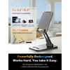 LISEN iPad Stand Tablet Holder for Desk, Adjustable Portable Monitor Stand(Black)