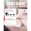 LISEN iPad Stand Tablet Holder for Desk, Adjustable Portable Monitor Stand(Pink)