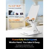 LISEN iPad Stand Tablet Holder for Desk, Adjustable Portable Monitor Stand(White)