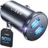 LISEN 90W Car Charger USB C Fast Charge,USB C Car Charger for iPhone 17 Pro(Black)