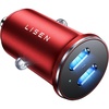 LISEN 90W Car Charger USB C Fast Charge,USB C Car Charger for iPhone 17 Pro(Red)