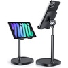 LISEN Cell Phone Stand iPhone Holder for Desk, Pink Gifts Gadgets Organizer(Full Black)