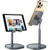 LISEN Cell Phone Stand iPhone Holder for Desk, Pink Gifts Gadgets Organizer(Gray)