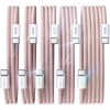 LISEN for iPhone 16 15 USB C to USB C Fast Charging, 60W USB C Cable Type C Fast Charging Cable for iPhone 16 15,Samsung Galaxy S25 Ultra Plus S24 S23 iPad Pro 13 12.9inch, iPad Air 5,White 3Pack 6FT(Pink)