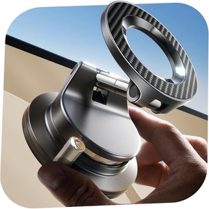 LISEN for MagSafe Car Mount [3800gf Strong Magnet & 90+LBS Suction] 360° Adjustable Vacuum Magnetic Phone Holders for Your Car, for iPhone 17 Pro Max 16 15 14 13 12 Plus Air for All Smartphones(Carbon Fiber)
