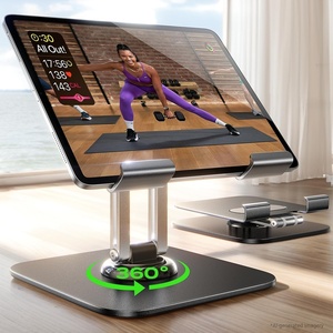 LISEN for iPad Stand Holder, Aluminum Tablet Stand Holder for iPad(Black)