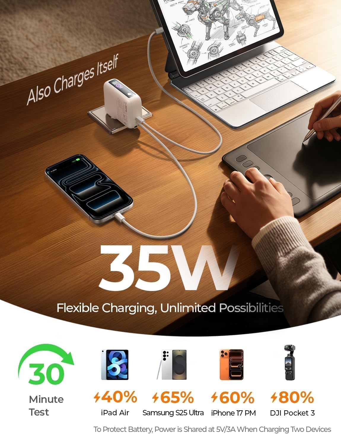 image:imageLISEN Qi2 15W Ultra Slim MagSafe Battery Pack5000mAh Fast Charging MagSafe Power Bank Slim WirelessSlim Magnetic Portable ChargerMagnetic Power Bank for iPhone Air17161512 SeriesPinkPearl White