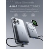 LISEN Qi2 15W Ultra Slim MagSafe Battery Pack,5000mAh Fast Charging MagSafe Power Bank Slim Wireless,Slim Magnetic Portable Charger,Magnetic Power Bank for iPhone Air/17/16/15-12 Series，Pink(Gray)