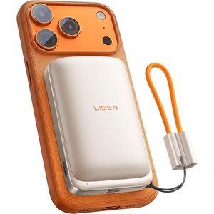 LISEN Magnetic Portable Charger Power Bank for iPhone 10000mAh(Sandstone Khaki)