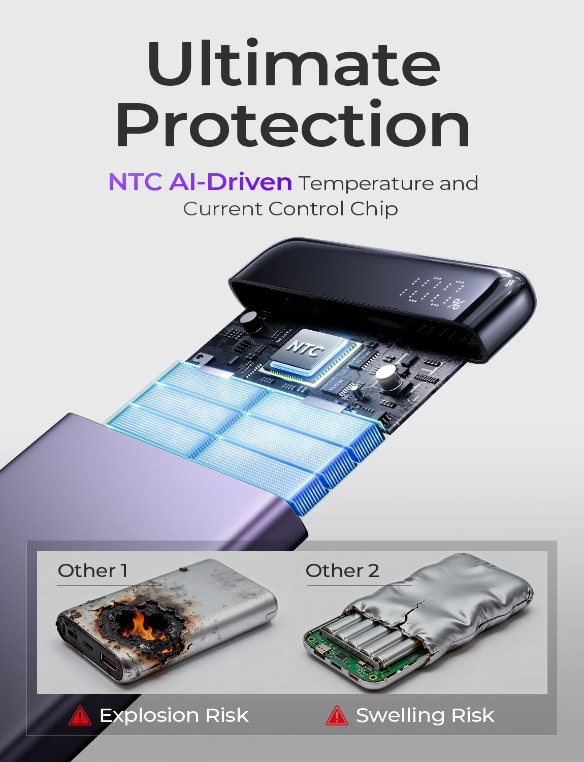 image:imageLISEN CCC Certified Metal Alloy 05 Ultra Slim 10000mAh Power Bank 3C TSA Approved Airplane Travel Essentials Portable Charger USBC Fast Charging for iPhone 17 Air 16 15 Pro Samsung Galaxy S26Purple