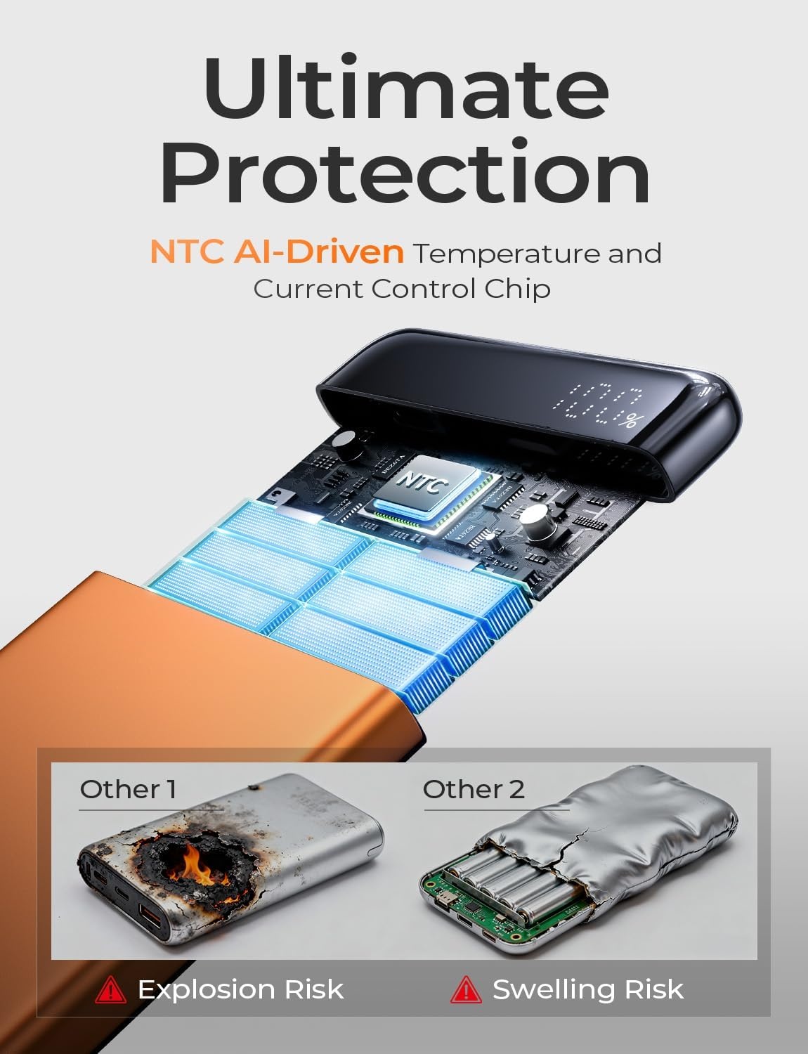 image:imageLISEN CCC Certified Metal Alloy 05 Ultra Slim 10000mAh Power Bank 3C TSA Approved Airplane Travel Essentials Portable Charger USBC Fast Charging for iPhone 17 Air 16 15 Pro Samsung Galaxy S26Orange