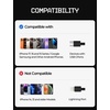 LISEN 0.2” Ultra Slim Power Bank 5000mAh, USB C Built-in Cable Charger(Black)