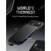 LISEN 5000mAh USB C Fast Charger, 0.2” Ultra Slim Portable Power Bank(Black)