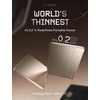 LISEN 5000mAh USB C Fast Charger, 0.2” Ultra Slim Portable Power Bank(Gold)