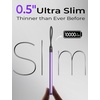 LISEN CCC Certified [Metal Alloy] 0.5″ Ultra Slim 10000mAh Power Bank 3C, TSA Approved Airplane Travel Essentials, Portable Charger USB-C Fast Charging for iPhone 17 Air 16 15 Pro Samsung Galaxy S26(Purple)