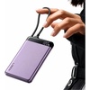 LISEN CCC Certified [Metal Alloy] 0.5″ Ultra Slim 10000mAh Power Bank 3C, TSA Approved Airplane Travel Essentials, Portable Charger USB-C Fast Charging for iPhone 17 Air 16 15 Pro Samsung Galaxy S26(Purple)