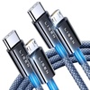 LISEN USB C to Micro USB Cable, 2-Pack 3.3FT Nylon Braided, Micro USB to USB C Cable, 3A Charging&480Mbps Data Transmission, for Type C Wall Chargers/PS4/Xbox One/Old Kindle/Android(Midnight)